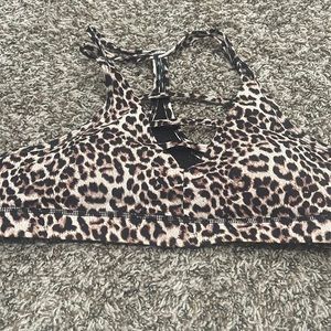 ZYIA XL leopard grid bra